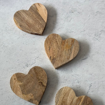 Teakwood Heart Coaster